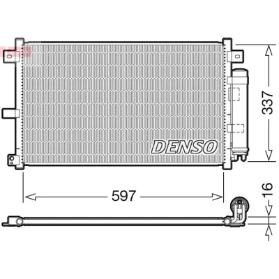 Abbildung von Kondensator, Klimaanlage DENSO DCN44001