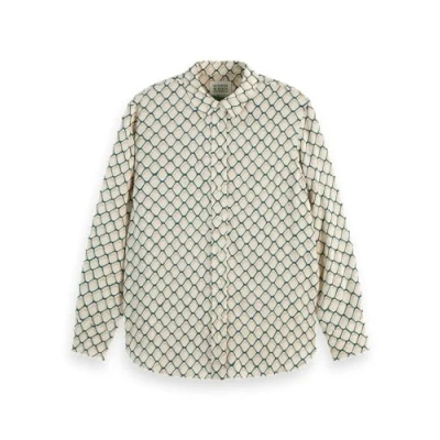 Abbildung von Scotch &amp; Soda Printed Relaxed FIT Shirt Hemdbluse, Damen, Größe: 42, Beige green