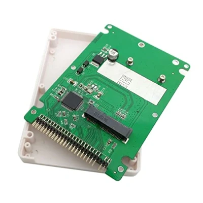 Abbildung von chenyang mSATA Mini SATA SSD auf 2,5 Zoll IDE 44Pin Festplattengehäuse Gehäusebox weiß für Notebook Laptop