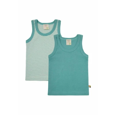 Abbildung von loud + proud Doppelpack Kinder Unterhemd, Tanktop, Feinripp aus Bio Baumwolle und GOTS Zertifiziert