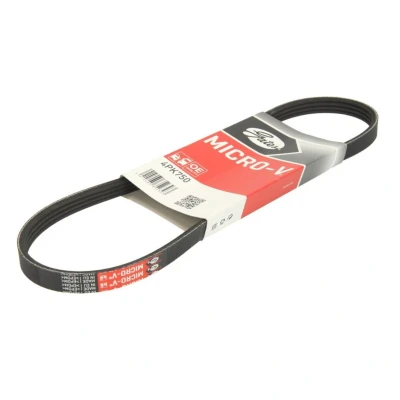 Abbildung von GATES Micro V 4PK750 Keilrippenriemen 750 4 Polyester, EPDM (Ethylen Propylen Dien Kautschuk) HYUNDAI: Getz, Amica / Atoz, KIA: Picanto I