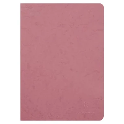 Abbildung von Clairefontaine 733066C Notizheft Age Bag, DIN A4, 21x29,7 cm, 48 Blatt liniert mit Rand 90g, Einband gekörnt Lederstruktur, Altrosa, 1 Stück