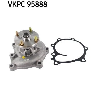 Abbildung von SKF VKPC 95888 Wasserpumpe mit Dichtungen Stehbolzen Stahlblech für Keilrippenriementrieb