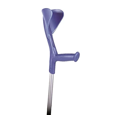 Abbildung von Herdegen Evolution Aluminium Krücken, Höhenverstellbar 10 alle 20 mm, Armstütze, Ergonomischer Griff, Blau/Grau, 1 Paar