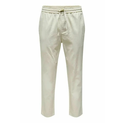 Abbildung von Only &amp; Sons Einfarbige Stoffhose, Herren, Größe: Small, Silver lining