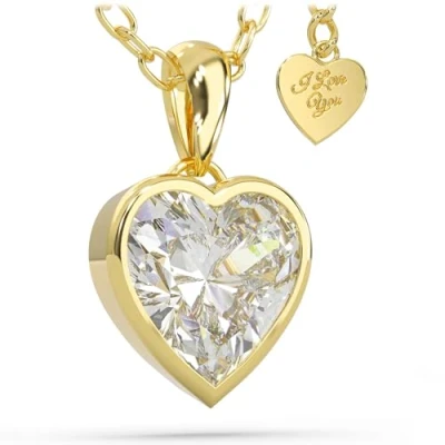 Abbildung von SERASAR Silber kette Herz Damen 925 Sterling 18 Karat Gold Schmuck mit Anhänger Schmuckbox Geschenk Idee Muttertagsgeschenk Weihnachten 30 geburtstag frauen