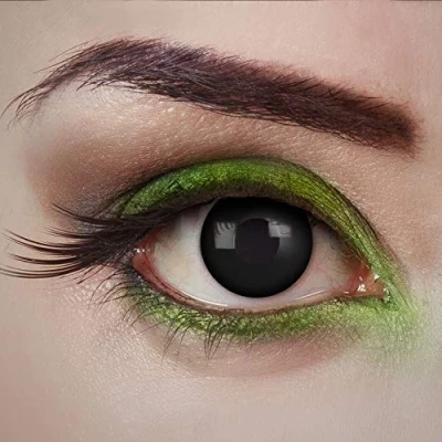 Abbildung von aricona Kontaktlinsen Tageslinsen Schwarze farbig Dark Desire Halloween ohne Stärke für &amp; Kostüm Partys