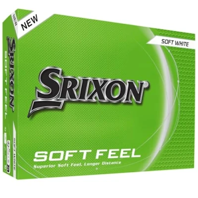 Abbildung von Srixon Soft Feel_14 Ultraweiche und langlebige Golfbälle Stabile Flugbahn kontrollierter Spin Premium Gefühl Kontrolle um den Grün Gelb/Weiß