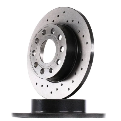 Abbildung von BREMBO XTRA LINE 08.9488.1X Bremsscheibe 256 12 5 voll, gelocht beschichtet mit Schrauben VOLKSWAGEN: Golf 5, Scirocco III, 7