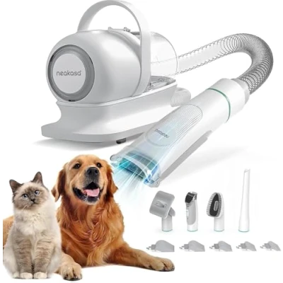 Abbildung von Neabot Neakasa P1 Pro Hundeschermaschine mit Tierhaar Staubsauger 13000 Pa Haustierpflegeset, leise Schermaschine Hund Katze Tierhaarschneidemaschine Tierhaarentferner, 5 bewährten Pflegewerkzeugen