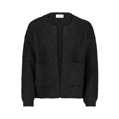 Abbildung von Cartoon MIT Taschen Strickjacke, Damen, Größe: 36, Anthracite melange