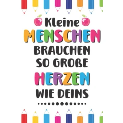 Abbildung von Kleine Menschen brauchen so großartige wie Dich: A5 Notizbuch danke geschenke für lehrer Lehrerinnen Ideales Abschiedsgeschenk Lieblingslehrer und