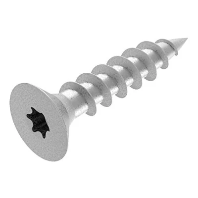 Abbildung von SECCARO Spanplattenschraube 5 x 20 mm, Stahl verzinkt, Holzschraube mit Vollgewinde, TX/Innensechsrund, 250 Stück