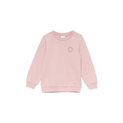 Abbildung von s.Oliver Unisex Sweatshirt mit Rippbündchen und kleinem Print Detail zartrosa 116/122