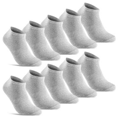 Abbildung von 10 Paar Sneaker Socken Herren kurze Baumwolle 10810 (Grau 43 46)