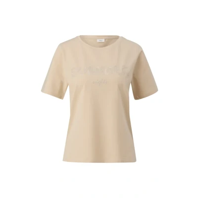 Abbildung von s.Oliver Black Label Tshirt print, Damen, Größe: 38, Beige