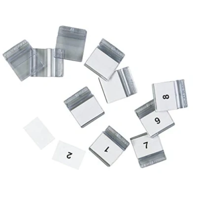 Abbildung von Durable Reiter für Sichttafeln Sherpa, 23 mm, Beutel 10 Stück, transparent, 560319