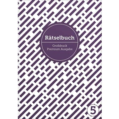 Abbildung von Deluxe Rätselbuch Band 5. XL in Premium Ausgabe für ältere Leute, Senioren, Erwachsene und Rentner im DIN A4 Format mit extra großer ... Kreuzwortraetsel Großdruck