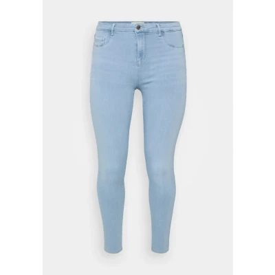 Abbildung von ONLY Carmakoma Carthunder PUSH UP Jeans Skinny Fit, Damen, Größe: 42x32, Light blue denim