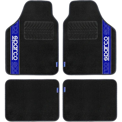 Abbildung von SPARCO SPF510BL Fußmattensatz Polyester vorne und hinten 4 schwarz 66 x 47 cm (front), 37 (rear)