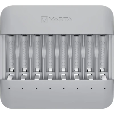 Abbildung von VARTA Akku Ladegerät, Batterieladegerät für wiederaufladbare AA/AAA Batterien, bis zu 8 Akku, Eco Charger Pro Multi, Einzelschachtladung, Gehäuse aus 75% recyceltem Material, unbestückt