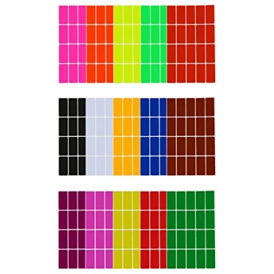 Abbildung von Sticker Bunt 40 mm x 19 Etiketten 4 cm 1,9 viereckige Aufkleber 300 Stück von Royal Green
