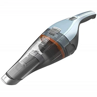 Abbildung von BLACK+DECKER Handstaubsauger Akku 7,2V Dustbuster (Handsauger beutellos + kabellos, breite Saugöffnung, spülmaschinenfester Staubfangbehälter inkl. Fugendüse &amp; Ladestation mit Wandhalterung) NVC215W