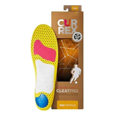 Abbildung von CURREX CleatPro Einlegesohle Für Fußball und Stollen Schuhe Mehr Kontrolle &amp; Stabilität Kraftvoller Antritt Perfekter Sitz Verletzungsprävention alle Fußtypen geeignet