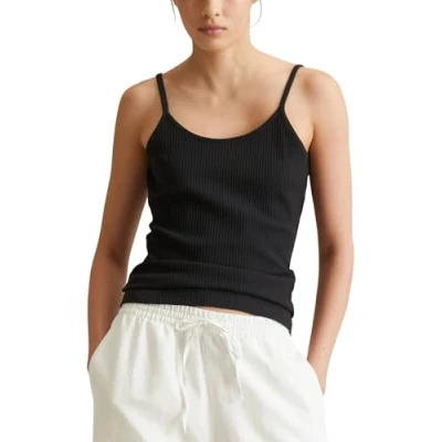 Abbildung von Marc O&#039;Polo Denim SPAGHETTITRÄGERSLIM AUS Top, Damen, Größe: Medium, Black