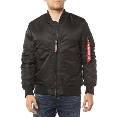Abbildung von Alpha Industries MA1 VF 59 LONG Bomberjacke, Herren, Größe: Large, Black