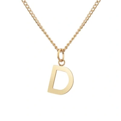 Abbildung von GD GOOD.designs Halskette mit Buchstabe in Gold 18 Karat Vergoldung I Buchstabenkette für Damen Persönliches Geschenk Goldene Kette Letter Anhänger (D)