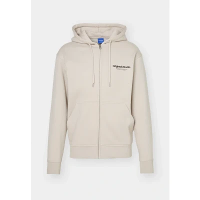 Abbildung von JACK &amp; JONES Herren Hoodie Kapuzenpullover JORVESTERBRO Zip Relaxed Fit S XXL, Größe:M, Farbe:Moonbeam 12241691