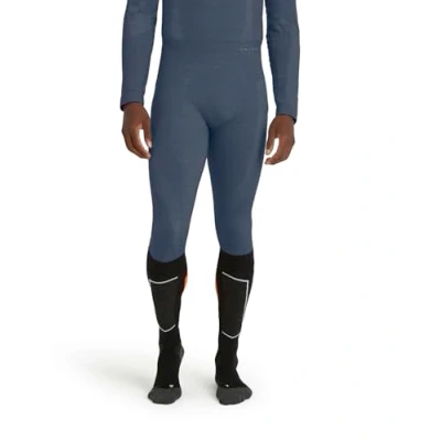 Abbildung von FALKE Herren Baselayer Hose Wool Tech Long M TI Wolle Funktionsmaterial schnelltrocknend 1 Stück, Blau (Capitain 6751), XL