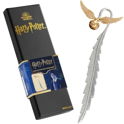 Abbildung von Harry Potter Lesezeichen Der goldene Schnatz aus Metall in edler Geschenkbox Geschenk für Leseratten