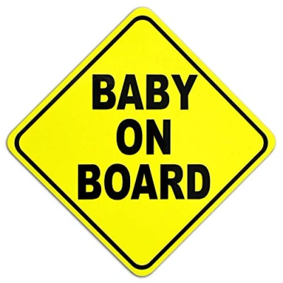 Abbildung von Auto Magnetschild Baby ON BOARD Schild magnetisch an Bord (15 x 15 cm)