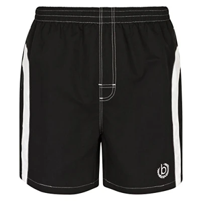 Abbildung von bugatti® Moderne Herren Badeshort, schwarz mit weißen Streifen, in Größe XL