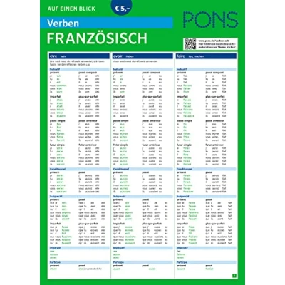Abbildung von PONS Verben Auf einen Blick Französisch (PONS Blick)