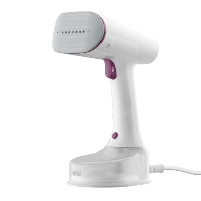 Abbildung von Braun QuickStyle 5 GS5011PU Dampfglätter, Dual FreeGlide 3D Technologie, FastSteam Steamer, Dampf 22 g/min, Wassertank 150 ml, 2,5 m Kabellänge, in 45 Sekunden bereit, 1200W, Weiß/Violett