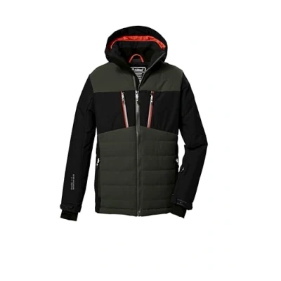 Abbildung von killtec Jungen Skijacke/Funktionsjacke mit abzippbarer Kapuze und Schneefang KSW 385 BYS SKI JCKT, schwarz, 164, 42242 000