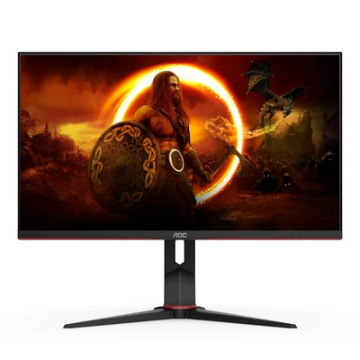 Abbildung von AOC Gaming U28G2XU2 28 Zoll UHD Monitor, 144 Hz, 1 ms, FreeSync PremiumPro, HDR400 (3840x2160, HDMI 2.1, DisplayPort, USB Hub) schwarz/rot
