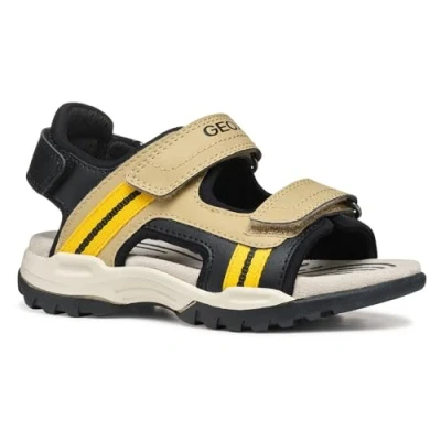 Abbildung von Geox Borealis BOY Trekkingsandale für Kinder, Größe: 32, Beige/yellow Schuhe