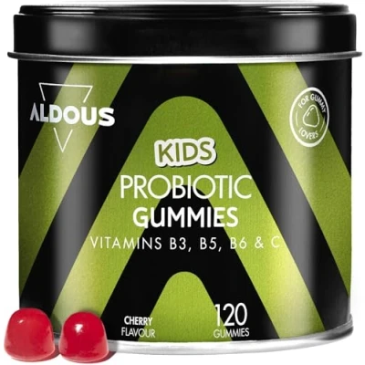 Abbildung von Probiotic Gummies für Kinder 120 mit Natürlichem Kirschgeschmack Darmflora, Blähungen und Völlegefühl Bifidobacterium, Lactobacillus, Vitamin C, B3, B5, B6 Die Alternative zu Kapseln