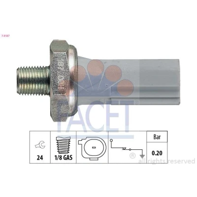 Abbildung von FACET 7.0187 Öldruckschalter 1/8 GAS Made in Italy OE Equivalent