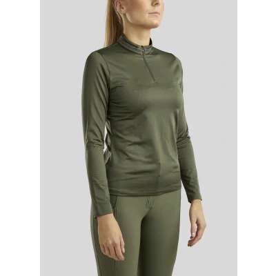 Abbildung von Montar Shirt MoAvina Caviar Crystal Deco Lange Ärmel Pine Green