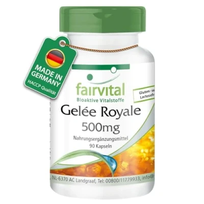 Abbildung von Fairvital Gelée Royale 500mg 90 Kapseln HOCHDOSIERT standardisiert auf 4% 10 HDA