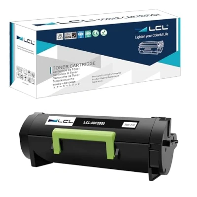 Abbildung von LCL 60F200E 602E 2500 Seiten Toner kompatibel (Schwarz) für Lexmark MX310 MX310dn MX410 MX410de MX510 MX510de MX511 MX511dte MX511dhe MX511de MX610 MX610dw MX611 MX611de MX611dhe MX611dte