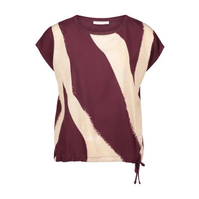 Abbildung von Betty &amp; Co MIT Print Bluse, Damen, Größe: Large, Dark red nature