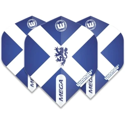 Abbildung von WINMAU Mega Standard Schottland Dart Flüge 1 Set pro Packung (insgesamt 3 Flüge)