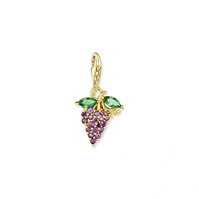 Abbildung von Thomas Sabo Damen Charm Anhänger Gold Weintraube Club 925 Sterlingsilber 1878 472 7