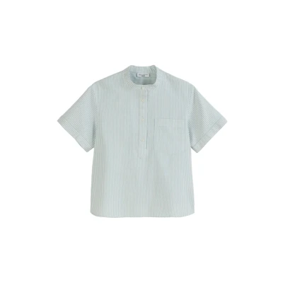 Abbildung von Marc O&#039;Polo Denim AUS Gestreiftem Oxford Bluse, Damen, Größe: Small, Light blue